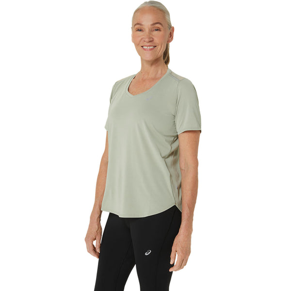 Road V-Neck Ss Top | Olive Grey | Women