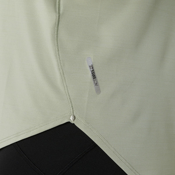 Road V-Neck Ss Top | Olive Grey | Women