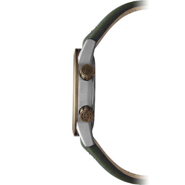 Freelancer Men's GMT Worldtimer Green Leather Watch | 41mm