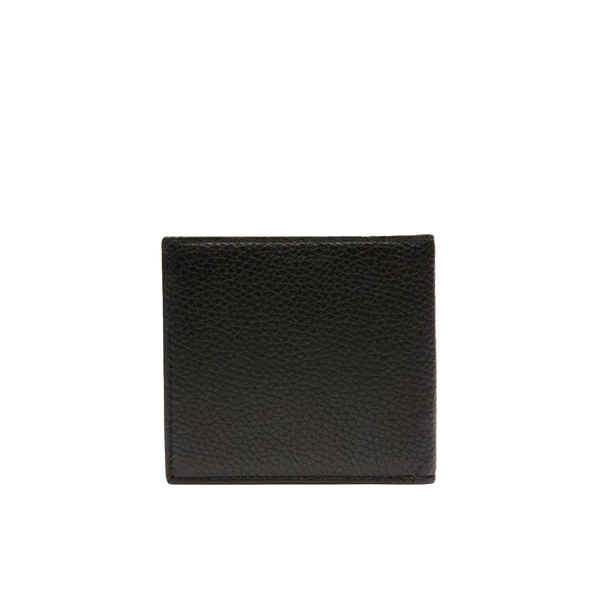 Ribbon | Bifold Wallet in Black Grained Leather