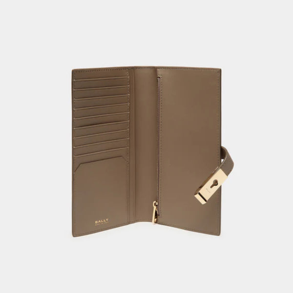 Lock Me | WoLong Wallet In Taupe Grained Leather