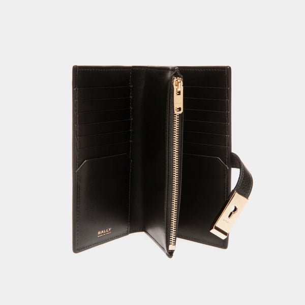 Lock Me | WoLong Wallet in Black Grained Leather