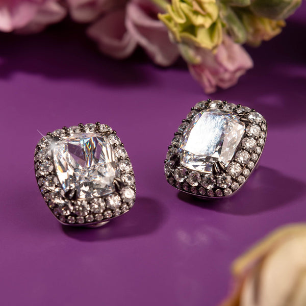 Festive Classy Cushion Cut Earrings