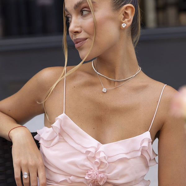 Classic Cushion Cut Necklace