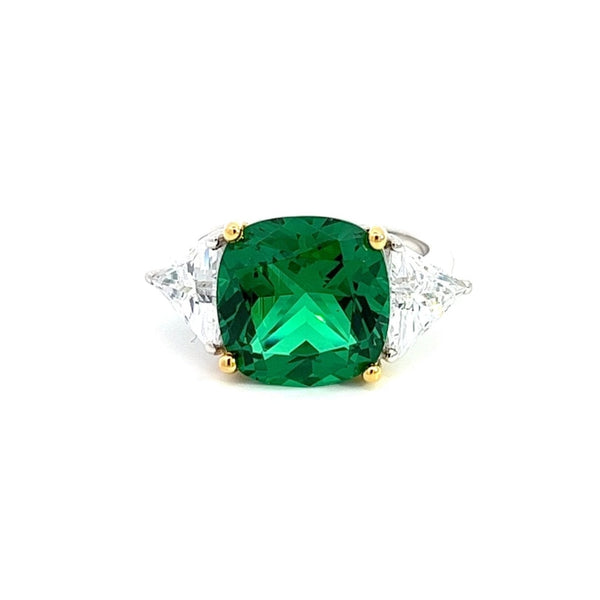 Cushion Cut Karolina White Silver Ring