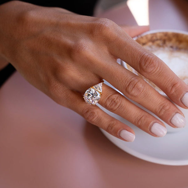 Cushion Cut Karolina White Silver Ring