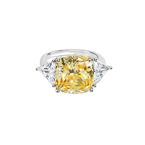 Cushion Cut Karolina White Silver Ring