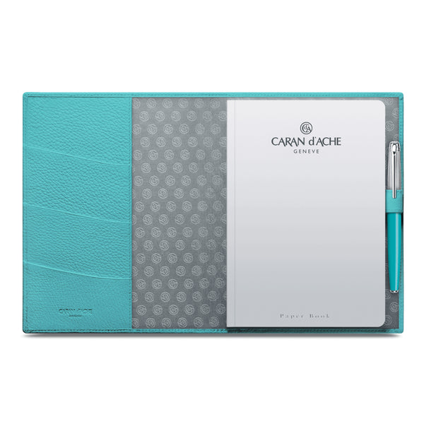 LÉMAN TURQUOISE leather notebook A5 Cover