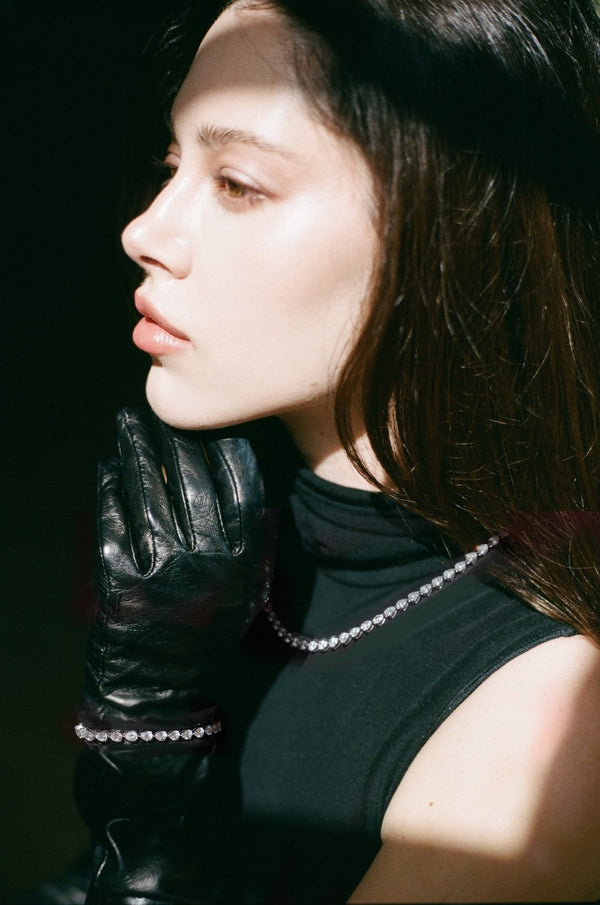 Frosted Teardrop Necklace by Jourdan Sloane