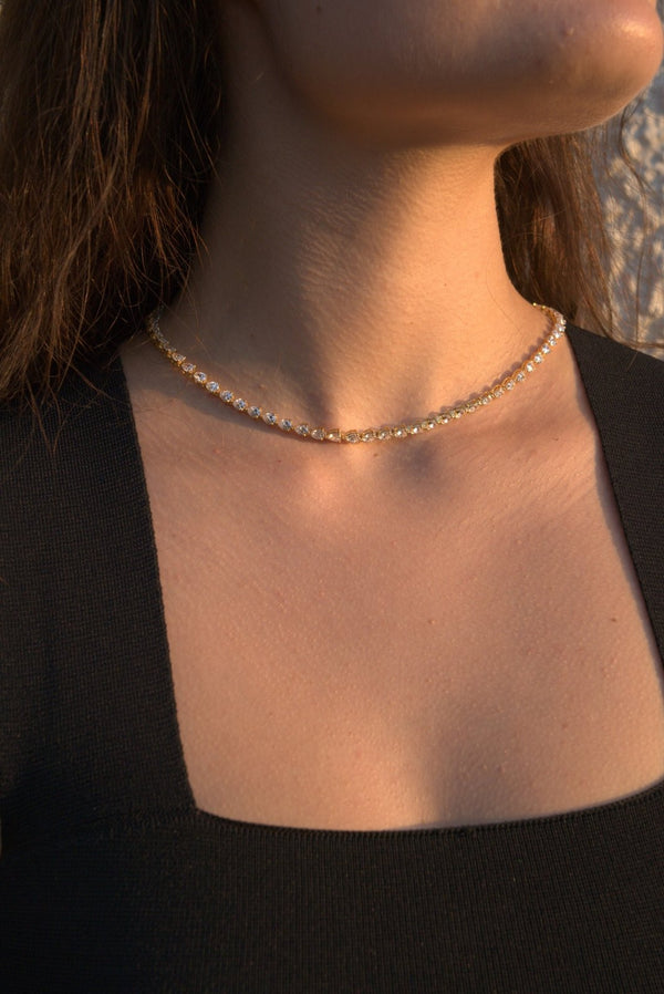 Frosted Teardrop Necklace by Jourdan Sloane