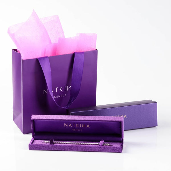 Heart Shaped Silver Tennis Bracelet