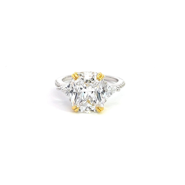 Elongated Cushion Cut Karolina White Silver Ring