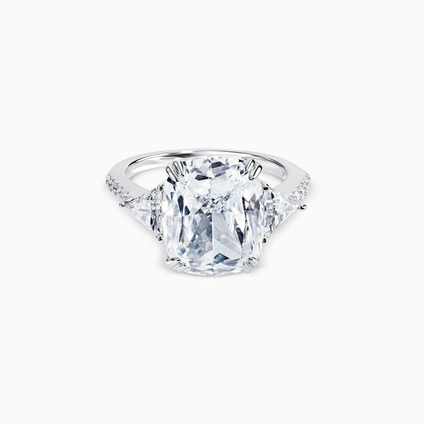 Elongated Cushion Cut Karolina White Silver Ring