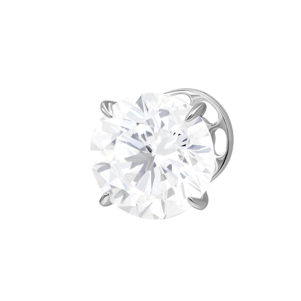 Round Stud 10mm Silver Earrings