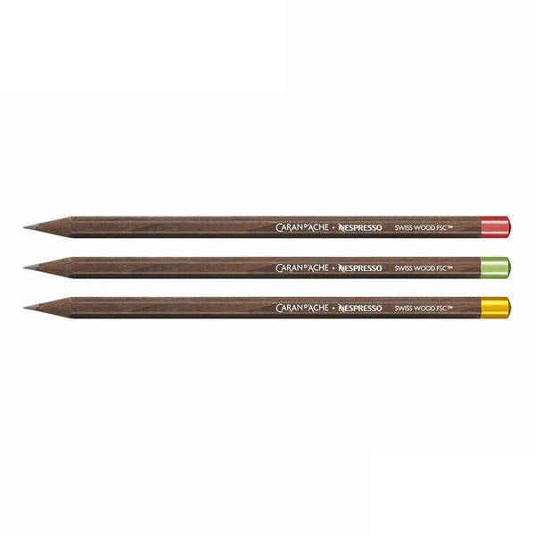 Set of 3 NESPRESSO Swiss Wood Pencils Special Edition No 1