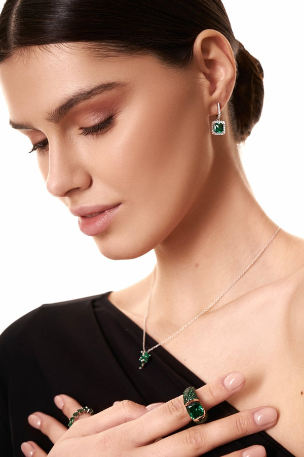 Square Leverback Earrings