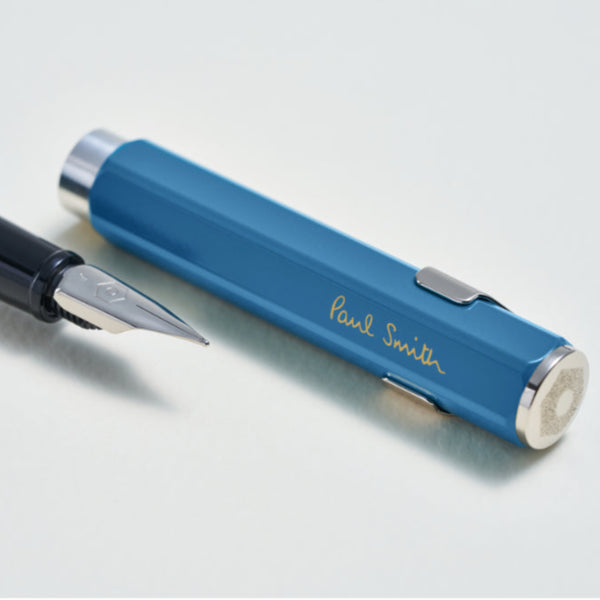 849™ PAUL SMITH Cyan Blue and Steel Blue Fountain Pen (F) - Limited Edition