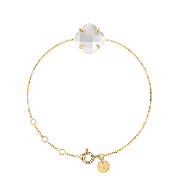 Victoria Clover Bracelet | Yellow Gold | Mop