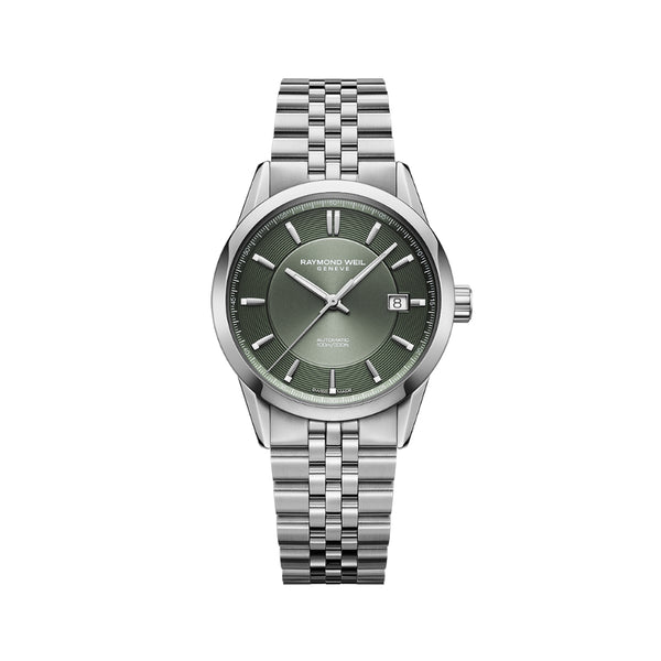 Freelancer Automatic Olive Green Dial Stainless Steel Bracelet Watch | 38mm