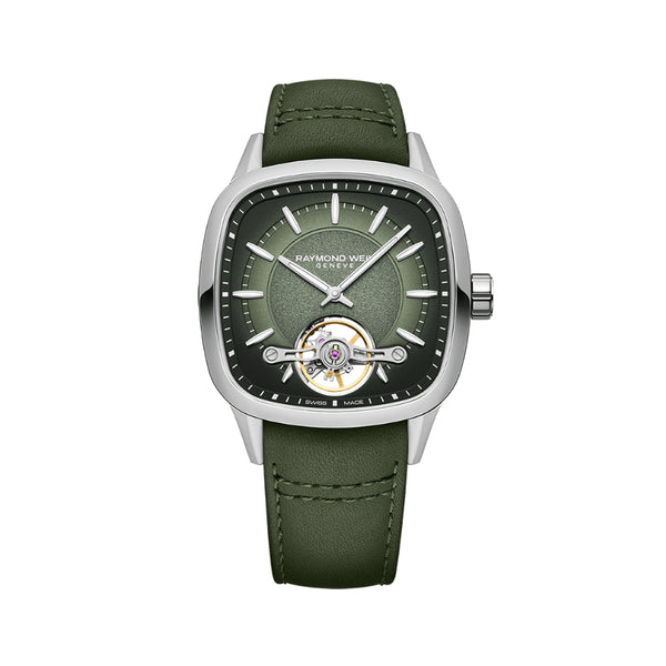 Freelancer Calibre RW1212 Men’s Automatic Green Leather Strap Watch | 40 x 40mm