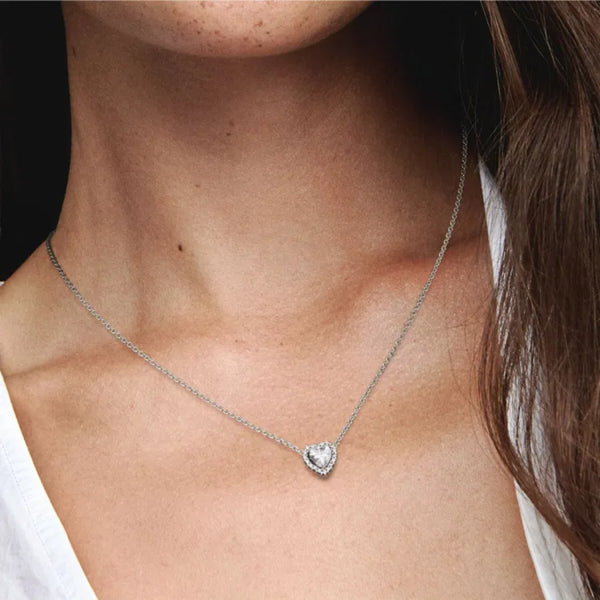 Timeless Elevated Heart Necklace 925 Silver