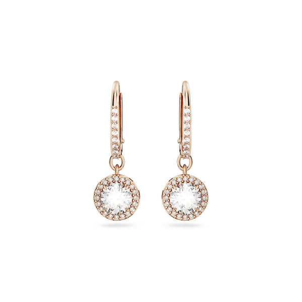 Constella Drop Earrings Round Cut