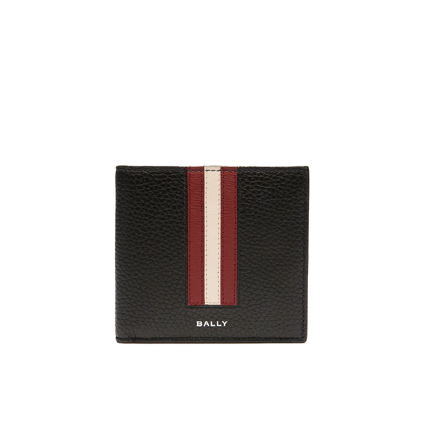 Ribbon | Bifold Wallet in Black Grained Leather