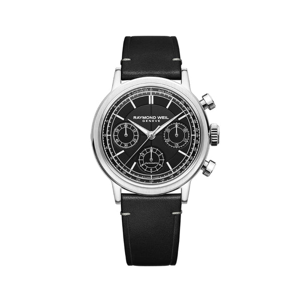 Millesime Automatic Chronograph Black Dial Watch | 39.5mm