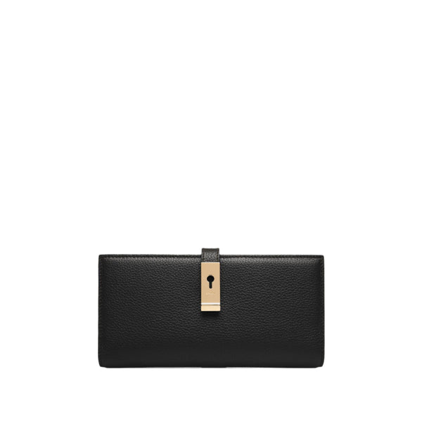Lock Me | WoLong Wallet In Black Grained Leather