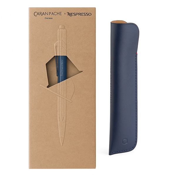 Caran d’Ache 849™ Nespresso Set – Pen + Blue Leather Case