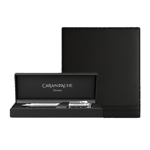Caran d’Ache Ecridor™ Tressé Set – Pen + Léman Black Notebook Cover