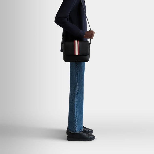 Mythos | Crossbody Bag in Black Recycled Leather