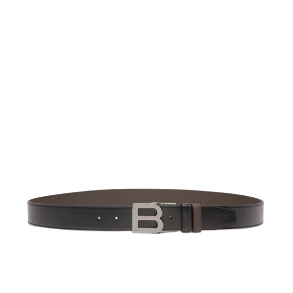 B Logo 35mm | Reversible And Adjustable Belt in Black And Ebano Leather