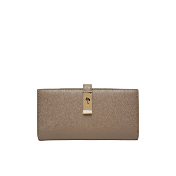 Lock Me | WoLong Wallet In Taupe Grained Leather