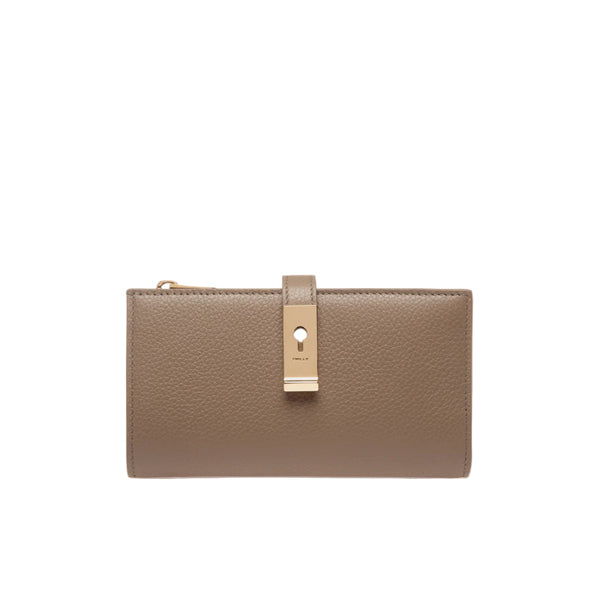Lock Me | WoLong Wallet in Taupe Grained Leather