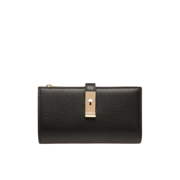 Lock Me | WoLong Wallet in Black Grained Leather