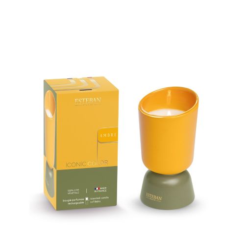 Iconic Color Refillable scented Initial candle 220g Ambre