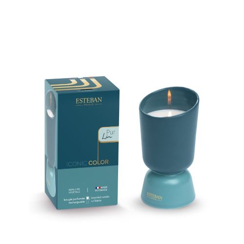 Iconic Color Refillable scented Initial candle 220g Pur Lin