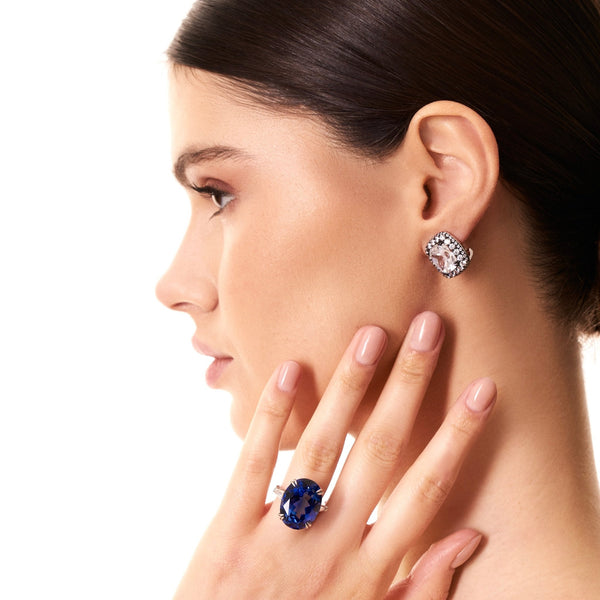 Festive Classy Cushion Cut Earrings