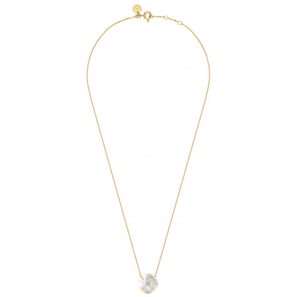 Victoria Clover Necklace | Yellow Gold Mop