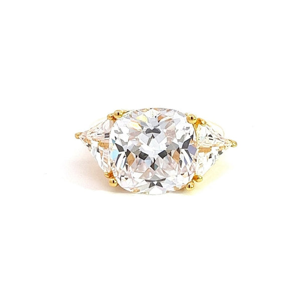 Cushion Cut Karolina White Silver Ring