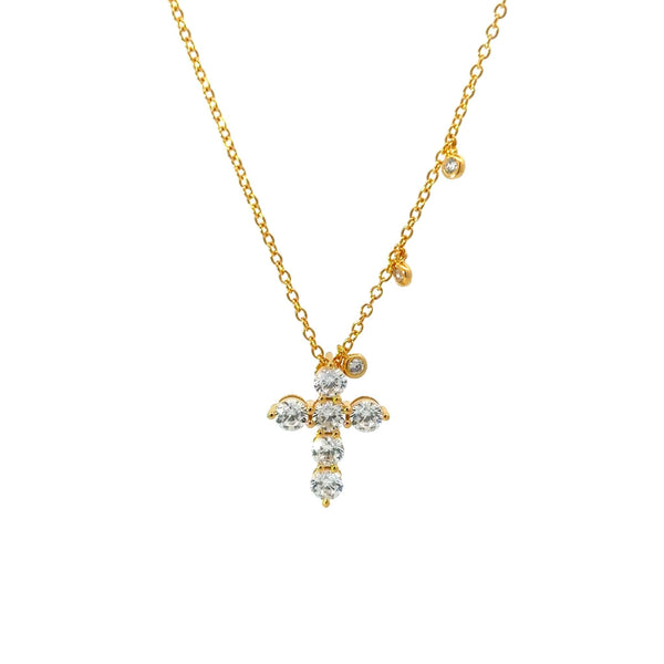 Daily White Cross Necklace 14.5 mm