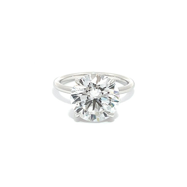 Elegant Classic Round Cut Engagement Ring 12mm