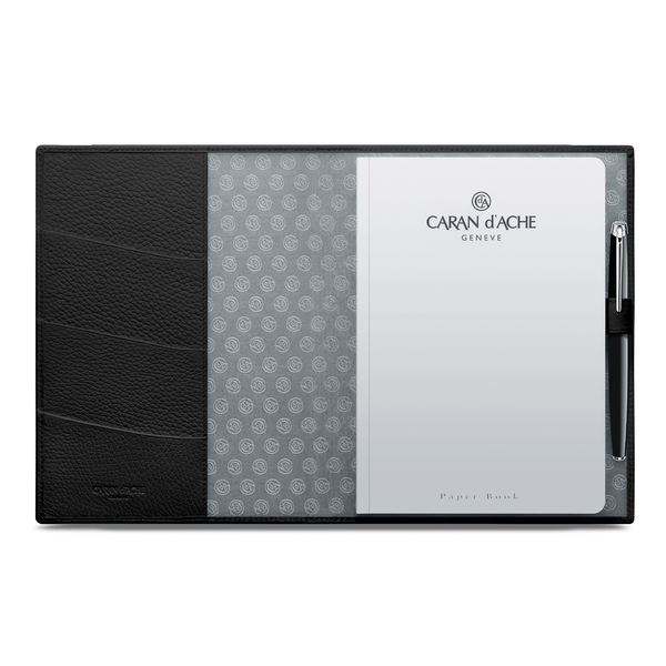 LÉMAN BLACK Leather Notebook A5 Cover