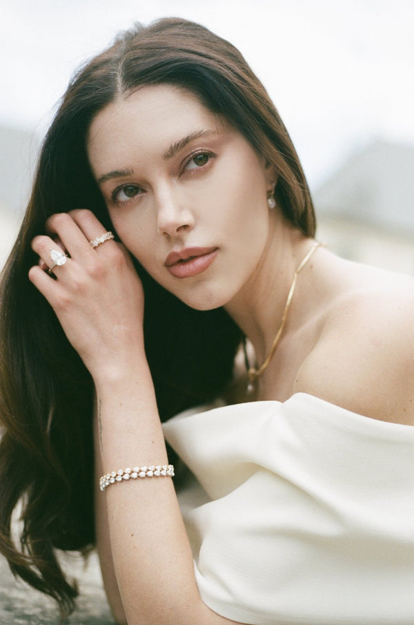 Frosted Teardrop Bracelet by Jourdan Sloane