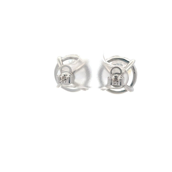 Round Stud 14mm Silver Earrings