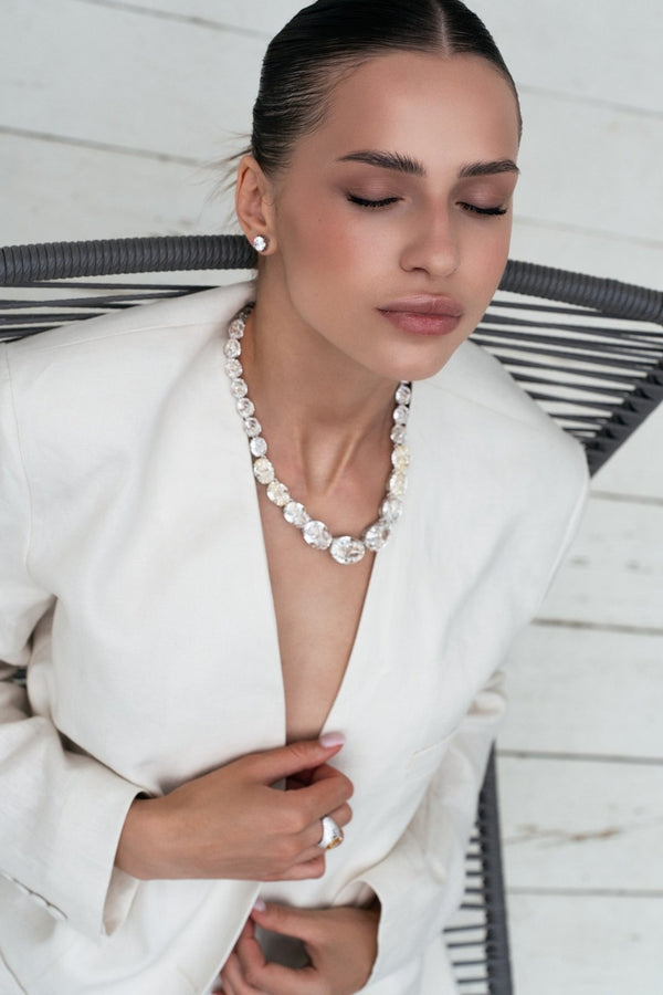 Round Stud 14mm Silver Earrings