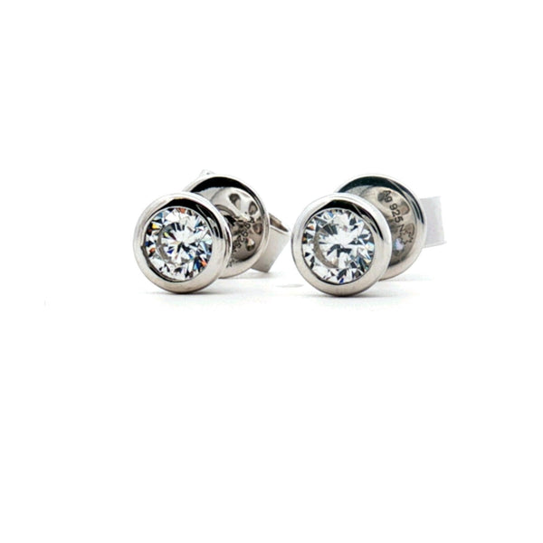 Silver Sparkle Stud Earrings