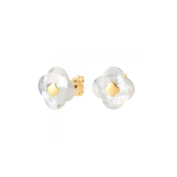 Ear Chips | Yellow Gold | White Mother-of-Pearl